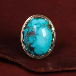 انگشتر فیروزه شجری مردانه کد 15054