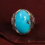 انگشتر فیروزه شجری مردانه کد 15057