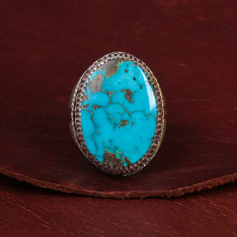 انگشتر فیروزه شجری مردانه کد 15079