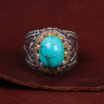 انگشتر فیروزه شجری مردانه کد 15082