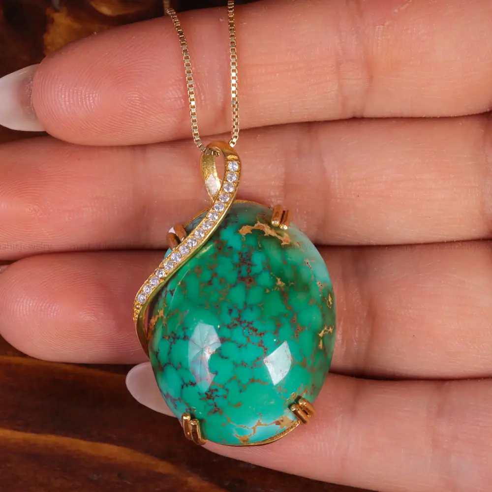 گردنبند فیروزه زنانه کد 15092