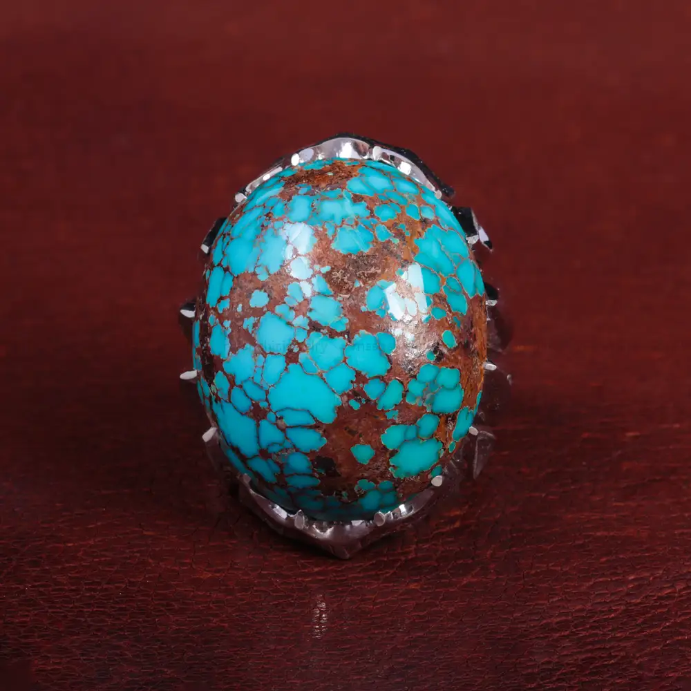 انگشتر فیروزه شجری مردانه کد 15101