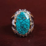 انگشتر فیروزه شجری مردانه کد 15103