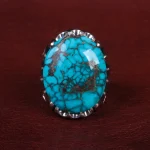 انگشتر فیروزه شجری مردانه کد 15105