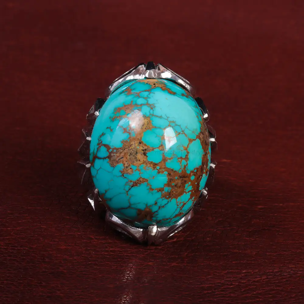 انگشتر فیروزه شجری مردانه کد 15108