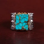 انگشتر فیروزه شجری مردانه کد 15111