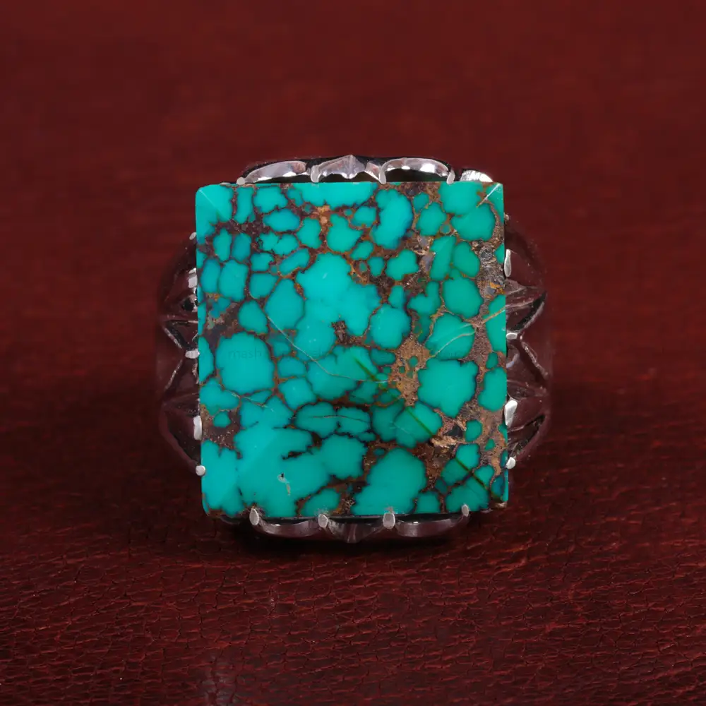 انگشتر فیروزه شجری مردانه کد 15113