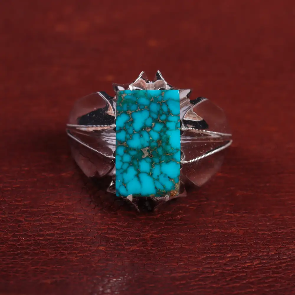 انگشتر فیروزه شجری مردانه کد 15121