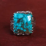 انگشتر فیروزه شجری مردانه کد 15122