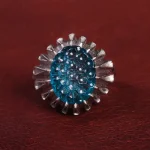 انگشتر توپاز آبی مردانه کد 15136