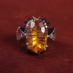 انگشتر سیترین مردانه کد 15138