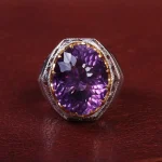 انگشتر آمیتیست مردانه کد 15143