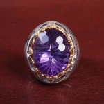 انگشتر آمیتیست مردانه کد 15147