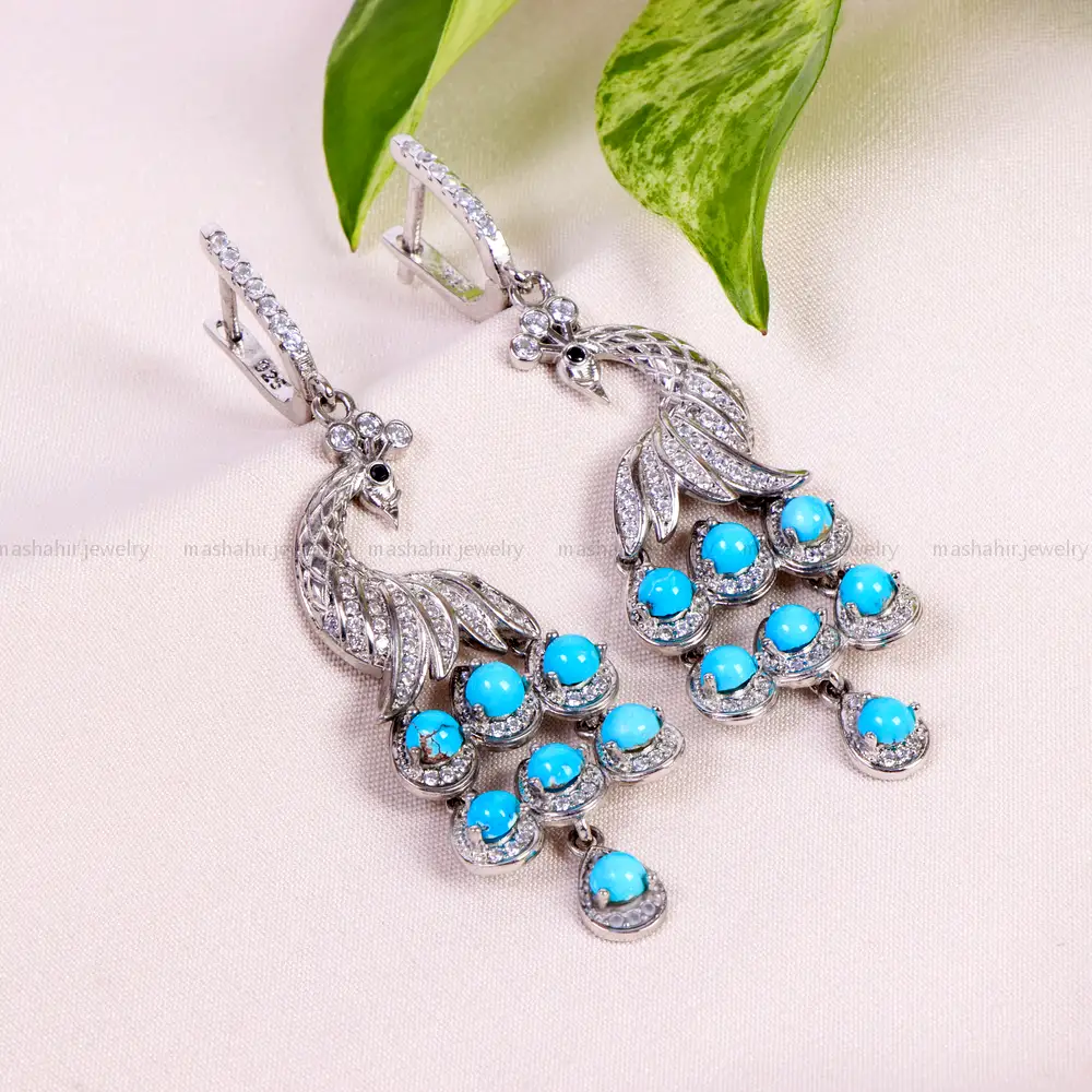 گوشواره فیروزه زنانه کد 14741