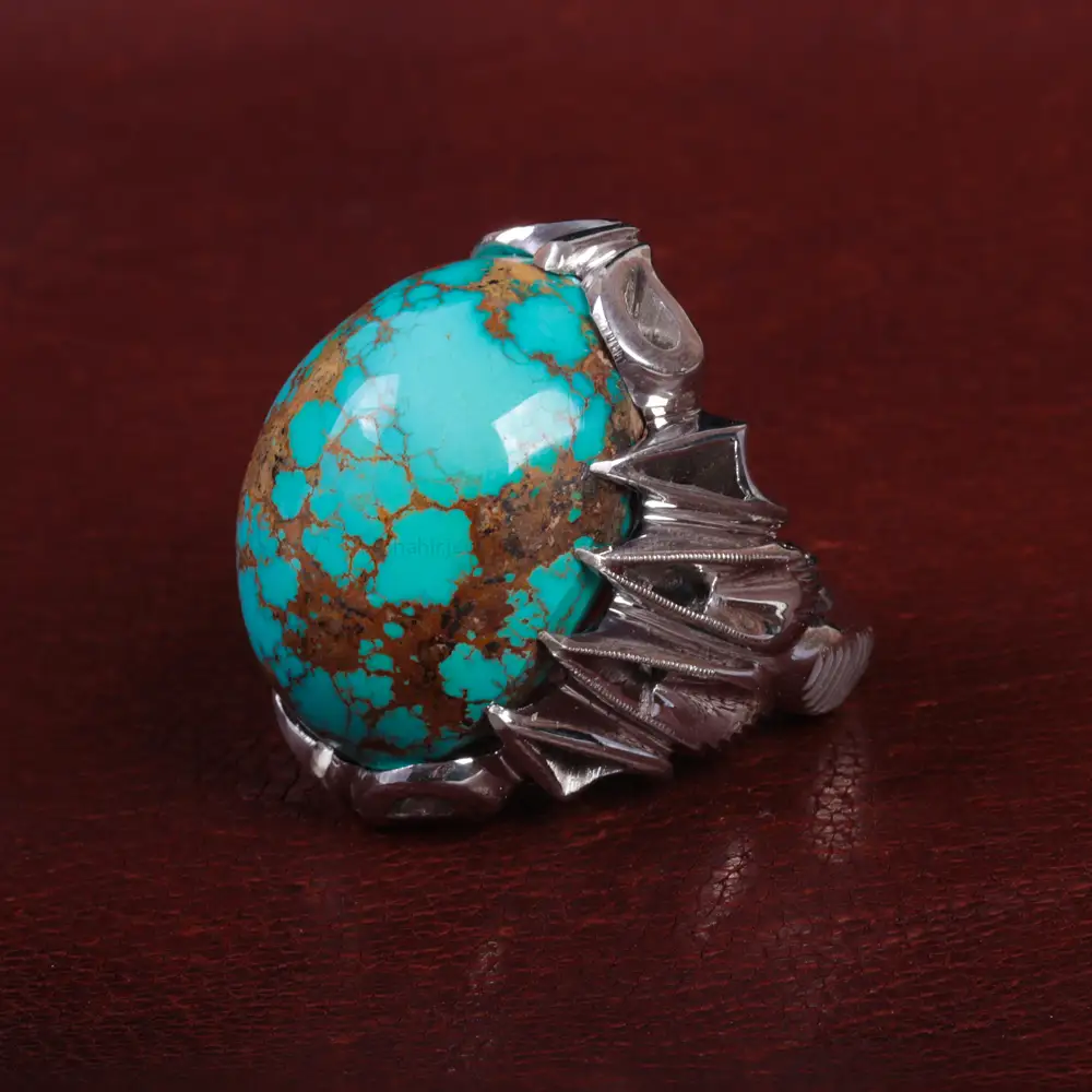 انگشتر فیروزه شجری مردانه کد 15108