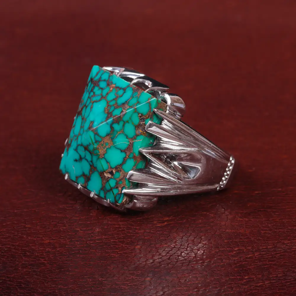 انگشتر فیروزه شجری مردانه کد 15113