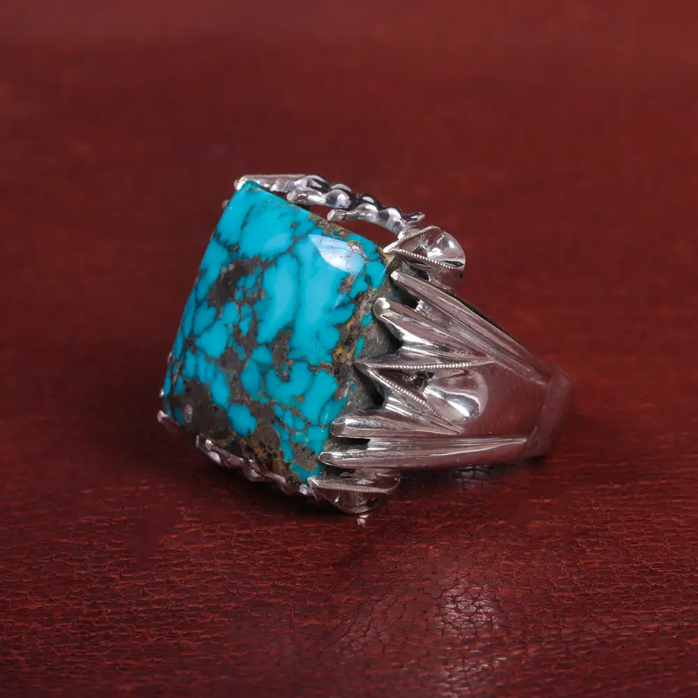 انگشتر فیروزه شجری مردانه کد 15122