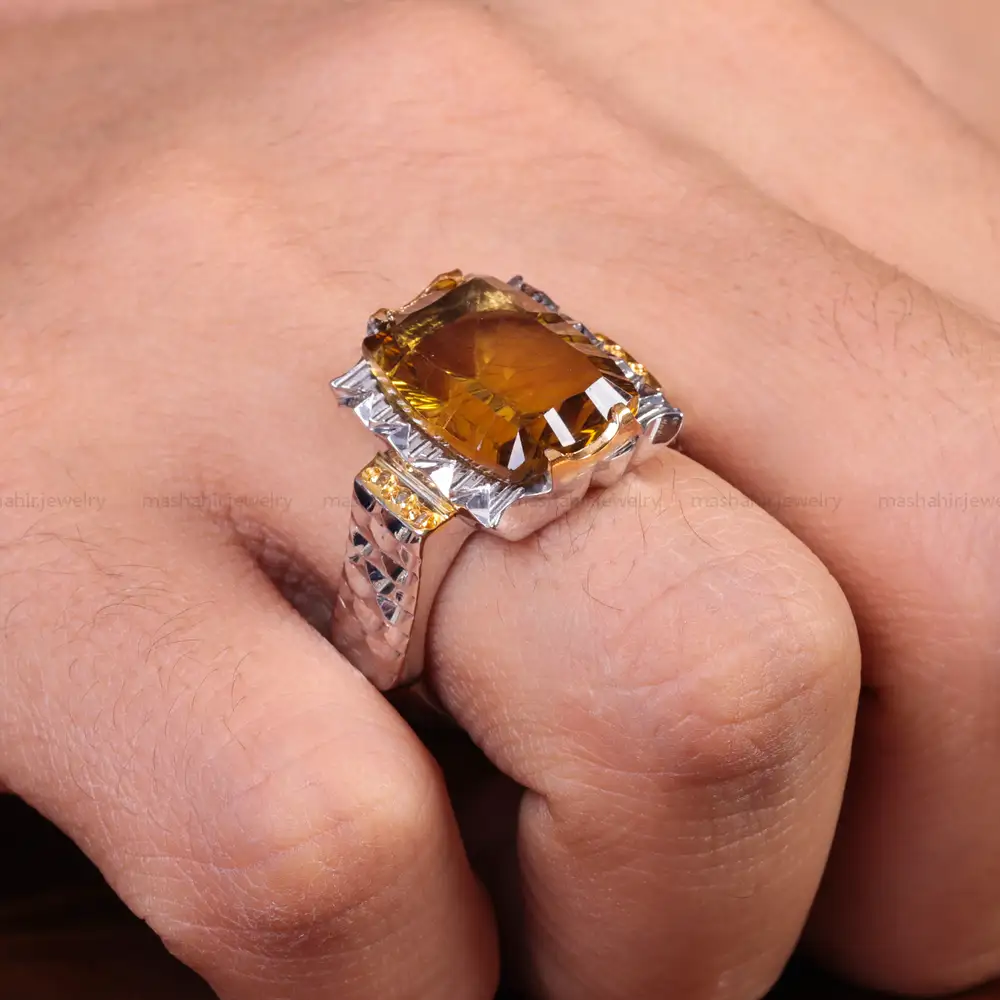 انگشتر کوارتز مردانه کد 15140