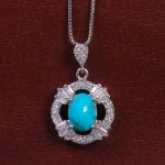 گردنبند فیروزه زنانه کد 15160