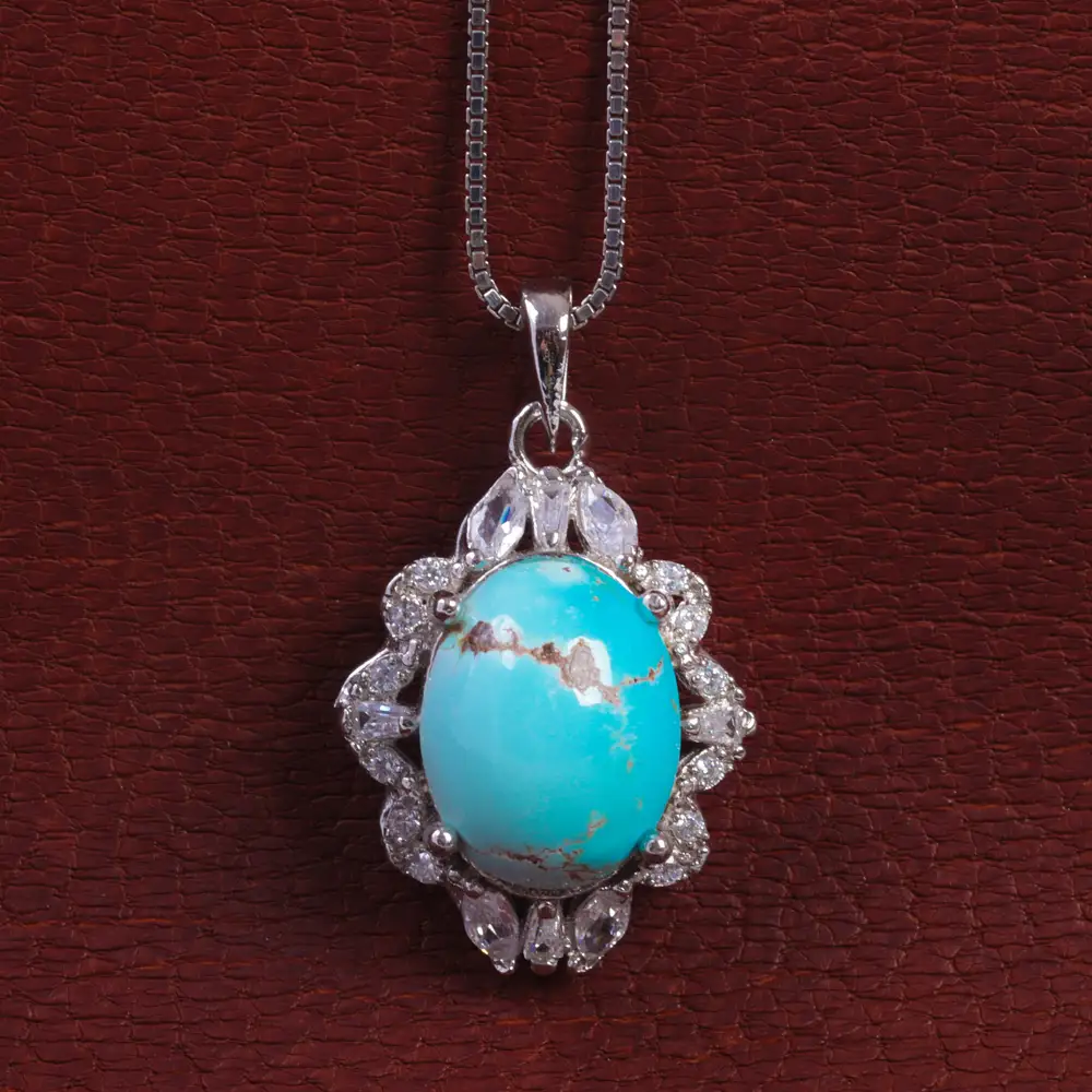 گردنبند فیروزه زنانه کد 15161