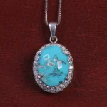 گردنبند فیروزه زنانه کد 15163