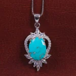 گردنبند فیروزه زنانه کد 15165