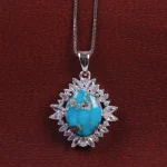 گردنبند فیروزه زنانه کد 15167