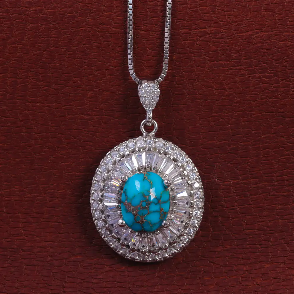 گردنبند فیروزه زنانه کد 15170