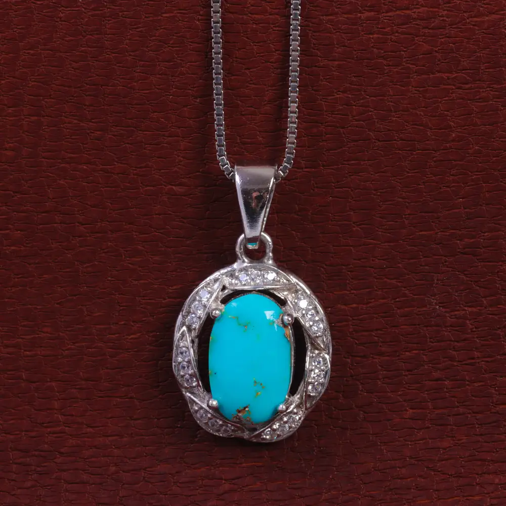 گردنبند فیروزه زنانه کد 15171