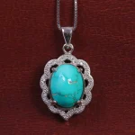 گردنبند فیروزه زنانه کد 15380