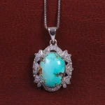 گردنبند فیروزه زنانه کد 15382
