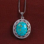 گردنبند فیروزه زنانه کد 15386