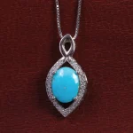 گردنبند فیروزه زنانه کد 15387