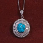 گردنبند فیروزه زنانه کد 15395