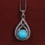 گردنبند فیروزه زنانه کد 15400