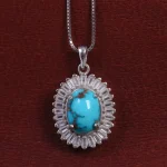 گردنبند فیروزه زنانه کد 15401