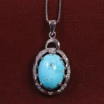 گردنبند فیروزه زنانه کد 15406