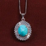 گردنبند فیروزه زنانه کد 15410