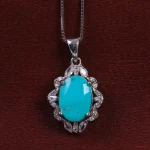 گردنبند فیروزه زنانه کد 15421