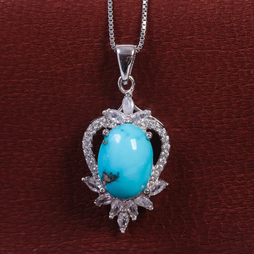 گردنبند فیروزه زنانه کد 15424