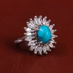 انگشتر فیروزه شجری زنانه کد 15439