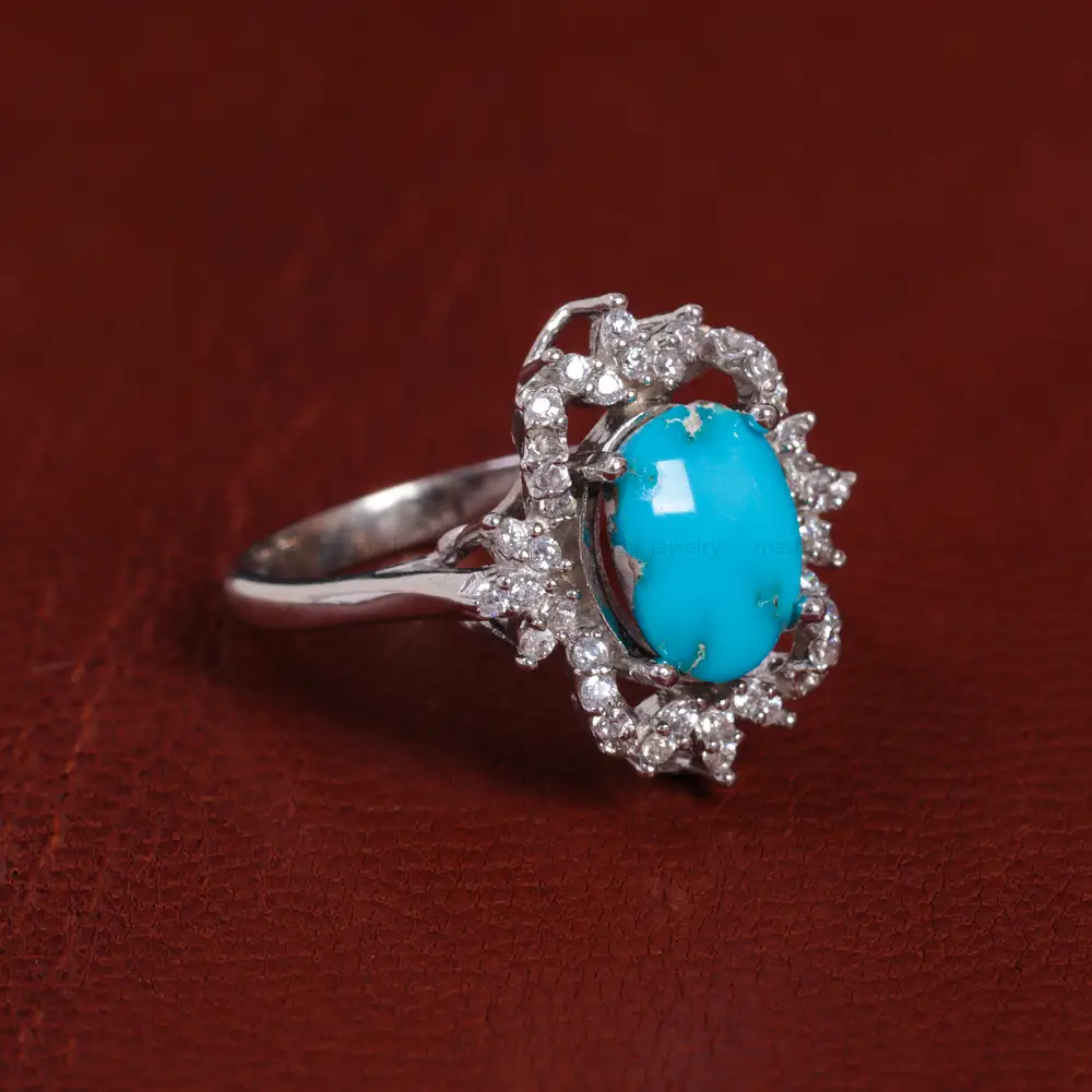 انگشتر فیروزه شجری زنانه کد 15456