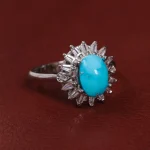 انگشتر فیروزه شجری زنانه کد 15457