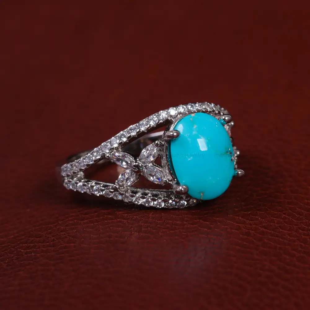 انگشتر فیروزه شجری زنانه کد 15466