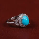 انگشتر فیروزه عجمی زنانه کد 15480