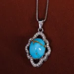 گردنبند فیروزه زنانه کد 15485