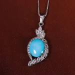 گردنبند فیروزه زنانه کد 15487