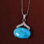 گردنبند فیروزه زنانه کد 15489