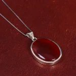 گردنبند عقیق یمن مردانه کد 15492