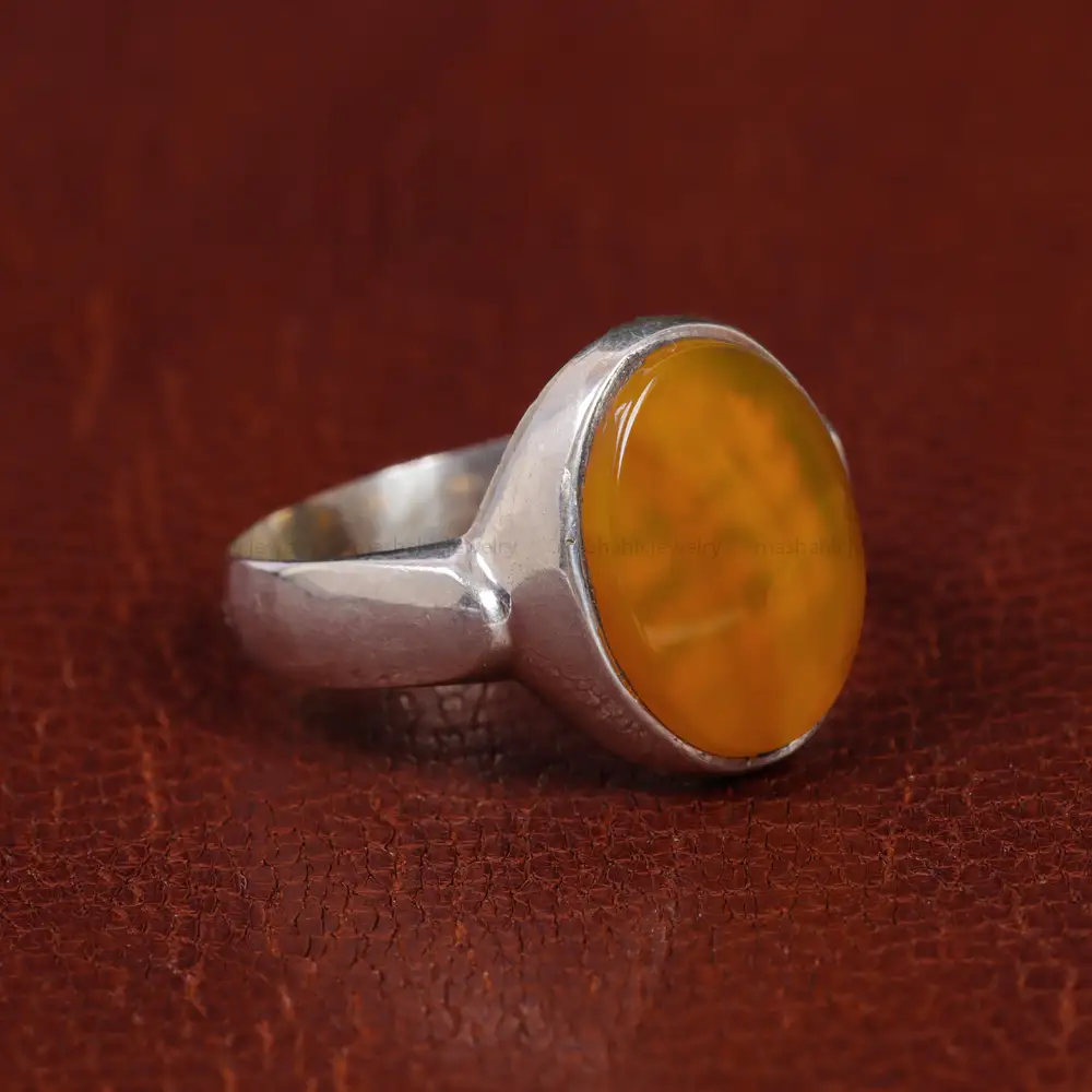 انگشتر عقیق مردانه کد 15509